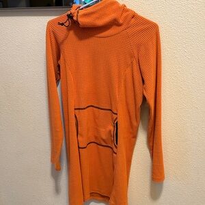 Melanzana Microgrid Fleece Hoodie Dress Tunic